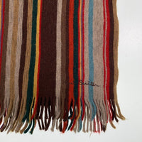 Paul Smith ポールスミス マルチカラー ニットマフラー ウール ロゴ刺繡 福生店