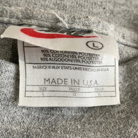 90's NIKE ナイキ モックネック ロングスリーブTシャツ ネック刺繍 グレー USA製 Size L 福生店