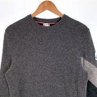 MONCLER GAMME BLUE モンクレールガムブルー ウール クルーネックセーター グレー Size L 福生店
