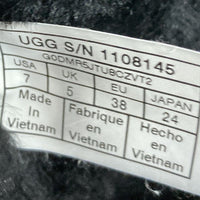 UGG アグ W CLASSIC MINI SPILL SEAM クラシック ミニ スピル シーム ムートンブーツ 1108145 ブラック size24cm 瑞穂店
