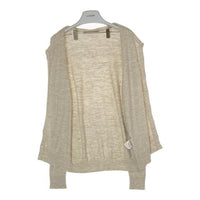 Mademoiselle NON NON マドモアゼルノンノン 麻混 カーディガン D0371KCD004 ベージュ size40 瑞穂店