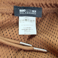 WIND AND SEA ウィンダンシー × VIOLA&ROSES ヴィオラアンドローゼス flower メッシュショートパンツ バスパン ブラウン Size L 福生店