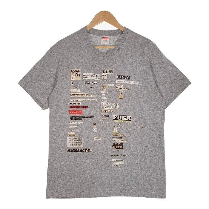 supreme グレー　TシャツTシャツ/カットソー(半袖/袖なし)