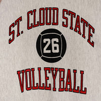 90's Champion チャンピオン リバースウィーブ スウェットクルーネック ST.CLOUD STATE VOLLEYBALL 三段プリント グレー Size XXL 福生店