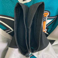 US古着 CCM NHL SAN JOSE SHARKS サンノゼシャークス ゲームシャツ ホッケーシャツ カナダ製 グリーン sizeS 瑞穂店