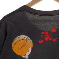 90's NIKE ナイキ AIR JORDAN エアジョーダン SPACE JAM スペーシジャム プリント Tシャツ バックスバニー 袖シングル 裾シングル ブラック Size L~XL 相当 福生店