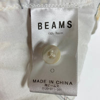 BEAMS SSZ ×HESHDAWGZ エスエスジィー 18SS 総柄 半袖 レーヨンシャツ ホワイト sizeL 瑞穂店