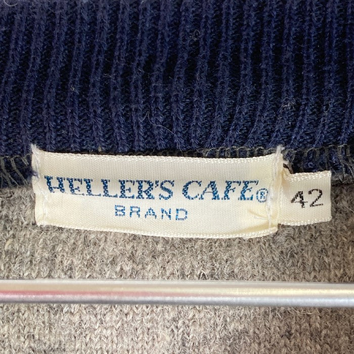 HELLER'S CAFE ヘラーズカフェ フリース パイルベスト 1920's Utica Gray-Navy Old Fleece Pile  Vest グレー size42 瑞穂店