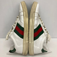 GUCCI グッチ シェリーライン ヒールクロコ レザースニーカー ホワイト size7・1/2 瑞穂店