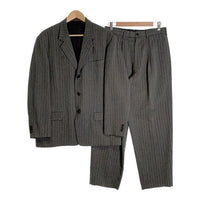 Y's for men ワイズフォーメン ウール ヘリンボーン スーツ 3Bジャケット 2タックスラックス グレー ML-X02-106 Size S 福生店