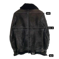 Schott ショット B-3 ミリタリー ムートン フライトジャケット ブラック Size 32 福生店