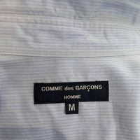 COMME des GARCONS HOMME コムデギャルソンオム 17SS コットン 切替 長袖シャツ ホワイト ブルー HS-B009 Size M 福生店