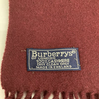 Burberrys バーバリー イングランド製 カシミア100% 無地 マフラー 臙脂 瑞穂店