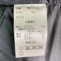 POLEWARDS ポールワーズ 31296 ファー付 ダウンジャケット ブラック sizeXL 瑞穂店