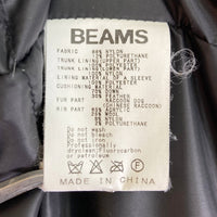 BEAMS ビームス 11-18-0675-214 13AW ファーライナー付きフーデットダウン ブラック sizeM 瑞穂店
