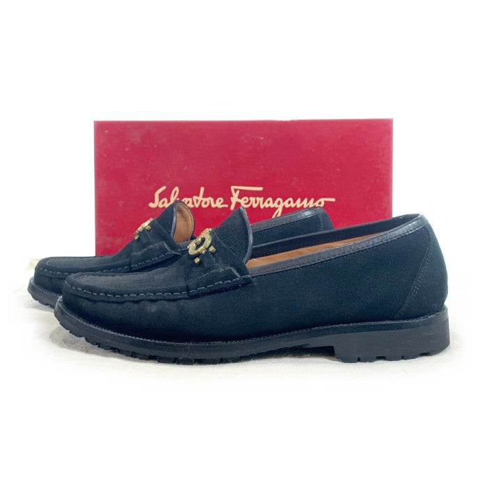 Salvatore Ferragamo サルバトーレフェラガモ GENEVA ガンチーニ ビットローファー ブラックスウェード Size 9 EE  福生店