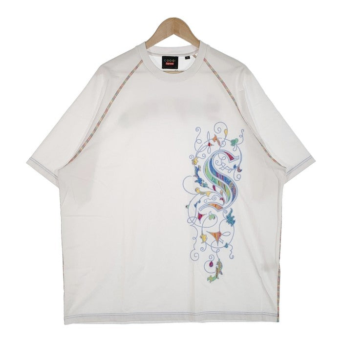SUPREME シュプリーム 23SS Coogi クージー Raglan S/S Top ラグラン ショートスリーブトップ 刺繡 Tシャツ ホワイト  Size XL 福生店
