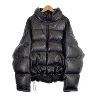 A FEW GOOD KIDS アフューグッドキッズ Logo Puffer Jacket サークルロゴ フェイクレザー パファージャケット ブラック Size XL 福生店