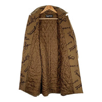 SUPREME シュプリーム 20AW Script Logos Wool Overcoat スクリプトロゴ ウール オーバーコート ベージュ Size M 福生店