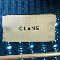 CLANE クラネ 21AW 11106-1082 3D CABLE SLIT KNIT VEST ウール ケーブル ニットベスト ブルー size2 瑞穂店