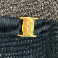 Salvatore Ferragamo サルヴァトーレフェラガモ ウールニット ヴァラ ゴールド金具 ブラック sizeF 瑞穂店