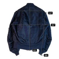 ALPHA INDUSTRIES アルファ インダストリーズ MA-1 ナイロンフライトジャケット JACKET ブルゾン USA製 615-37901 ネイビー sizeS 瑞穂店