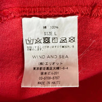 WIND AND SEA ウィンダンシー L/S TEE 長袖 Tシャツ LONG SLEEVE ロングスリーブ ロンT WDS ロゴ 赤 レッド sizeL 瑞穂店