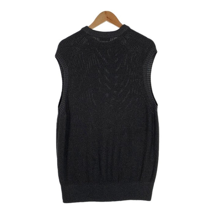 Phlannel フランネル Washi Silk Crew Neck Knit Vest 和紙 シルク ニットベスト チャコール Size 4 福生店