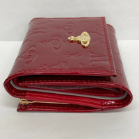 Vivienne Westwood ヴィヴィアンウエストウッド 13vv110 三つ折り財布 パテントレザー がま口 レッド 瑞穂店