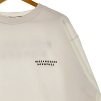 HIDE AND SEEK ハイドアンドシーク 23SS BORN FREE SWEAT SHIRT 刺繡 クルーネックスウェットトレーナー ホワイト HC-010623 Size XL 福生店