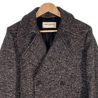 SAINT LAURENT PARIS サンローランパリ 18AW ジャガード ダブルブレステッド チェスターコート Size 44 福生店