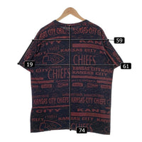 NFL KANSAS CITY CHIEFS チーフス 総柄 オーバープリント Tシャツ ブラック Size XL 相当 福生店