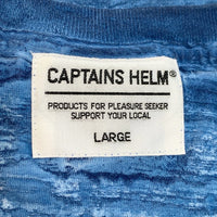 CAPTAINS HELM キャプテンズヘルム 22SS TIE DYE STRIPE TEE タイダイ ストライプ Tシャツ ブルー Size L 福生店