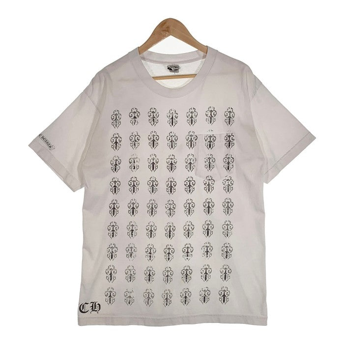 Tシャツ/カットソー(半袖/袖なし)Chrome Hearts クロムハーツ DAGGER PRINT TEE ダガー プリント Tシャツ ホワイト Size L