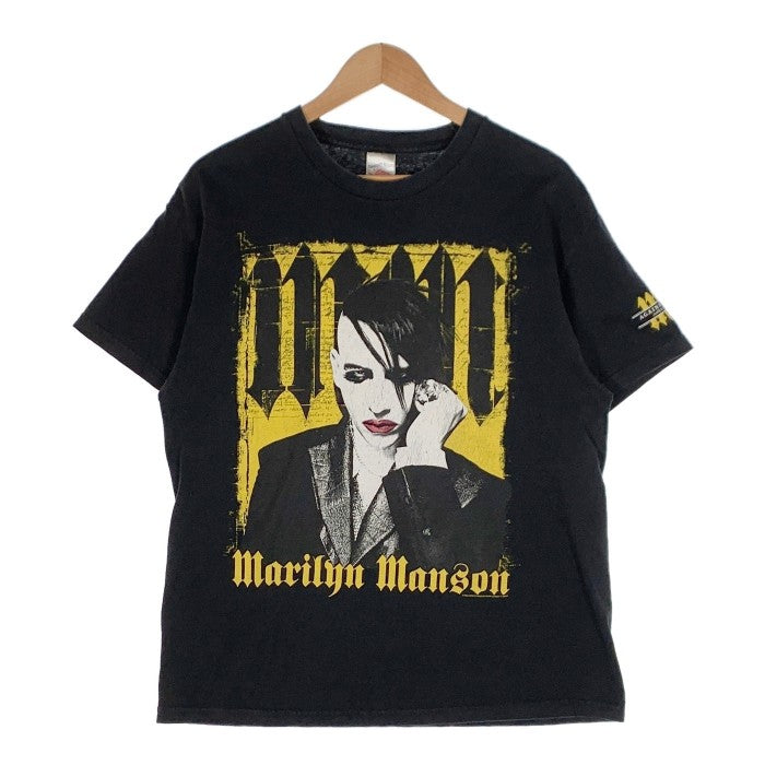 00's MARILYN MANSON マリリンマンソン AGAINST ALL GODS プリントTシャツ TENNESEE RIVER ブラック  Size L 福生店