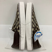 VANS バンズ SLIP-ON スリッポン レザー 編み込み チェッカー Black Coffee/Dune Woven Checkerboard VN-0IL51JV ブラウン size27.5cm 瑞穂店