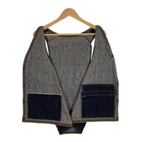 HELLER'S CAFE ヘラーズカフェ 1940's Bag-pocket Hunting Vest デニム ハンティングベスト インディゴ Size 福生店