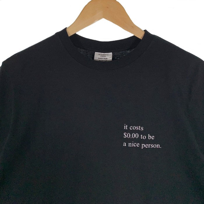 VETEMENTS ヴェトモン 20AW プリント Tシャツ ブラック UAH21TR500-M Size M 福生店