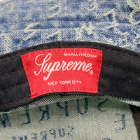 SUPREME シュプリーム 20SS Jacquard Logos Denim Crusher ジャガードロゴ デニムクラッシャーハット インディゴ Size S/M 福生店