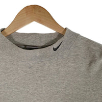 00's NIKE ナイキ モックネック ロングスリーブTシャツ 刺繡 グレー Size L 福生店