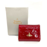 Vivienne Westwood ヴィヴィアンウエストウッド 13vv110 三つ折り財布 パテントレザー がま口 レッド 瑞穂店