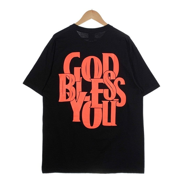GOD BLESS YOU ゴッドブレスユー 23SS プリントTシャツ ブラック ネオンオレンジ Size XXL 福生店