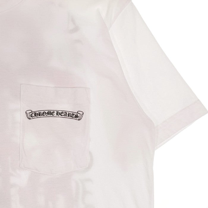 CHROME HEARTS クロムハーツ DAGGER EYE CHART T-SHRT バック英字ダガープリント 半袖Tシャツ ホワイト