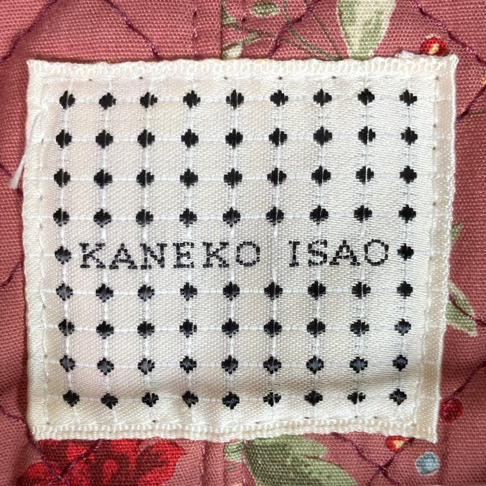 ★KANEKO ISAO カネコイサオ ピコフリルノーカラーツイードジャケット ピンク sizeF