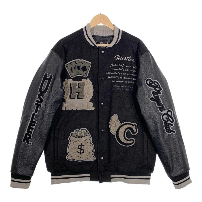 REASON リーズン HUSTLER VARSITY JACKET ウール スタジャン ブラック