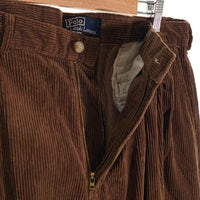 Polo by Ralph Lauren ポロラルフローレン POLO CORDS 2タック コーデュロイパンツ ブラウン TALONファスナー Size 36×32 福生店