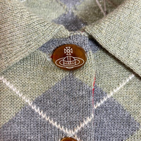 VIVIENNE WESTWOOD RED LABEL ヴィヴィアンウェストウッド オーブ刺繍 ニットベスト グリーン×グレー size2 瑞穂店