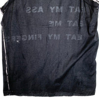 Yohji Yamamoto POUR HOMME ヨウジヤマモトプールオム 14SS EAT MY ASS ムラ染め タンクトップ ブラック Size 3 福生店