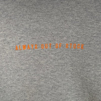 ALWAYS OUT OF STOCK オールウェイズアウトオブストック スウェットクルーネックトレーナー グレー 刺繡 プリント Size XL 福生店