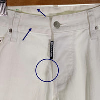 DSQUARED2 ディースクエアード SLIM JEAN スリムジーンズ ローライズ ホワイト S74LA0884 S39781 Size 46 福生店